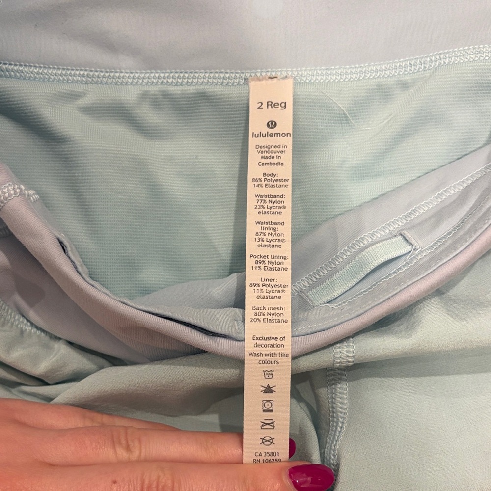 Lululemon Athletica Light Blue Athletic Shorts - Picture 3 of 4